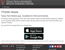 Tablet Screenshot of m.ttuhsc.edu