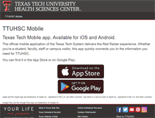 Tablet Screenshot of mobile.ttuhsc.edu