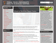 Tablet Screenshot of cancer.ttuhsc.edu